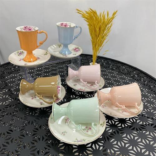 Perotti Color  Flowe 6 Kişilik Kahve Fincan Takımı 16824