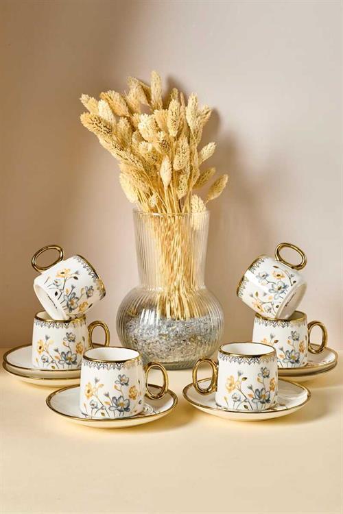 Perotti Jardim Porselen 6 Kişilik Kahve Fincanı Takımı