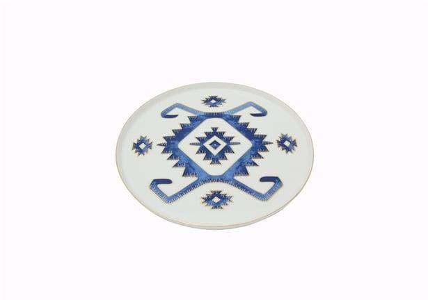Porland Arabesque Desen5 Düz Tabak 18Cm