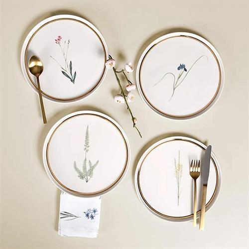 Porland Botanical 4 Kişilik Pasta Takımı 21Cm
