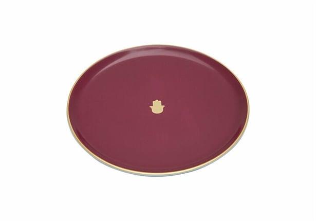 Porland Glamorous Fuşya Düz Tabak 20Cm