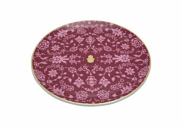 Porland Glamorous Fuşya Düz Tabak 24Cm