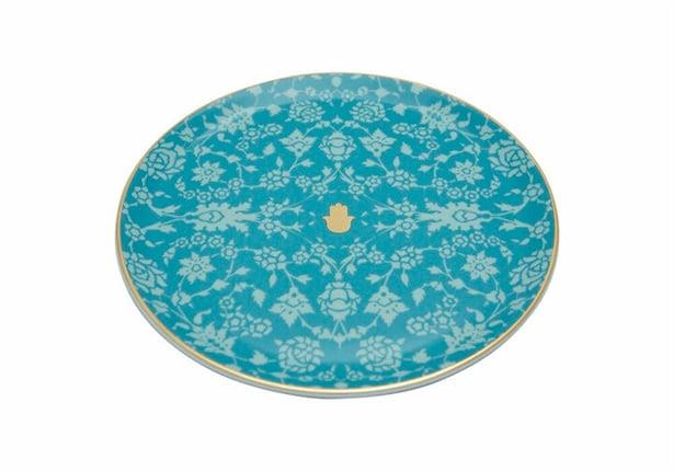Porland Glamorous Turkuaz Düz Tabak 24Cm
