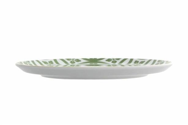 Porland Morocco Desen1 Yeşil Düz Tabak 24Cm