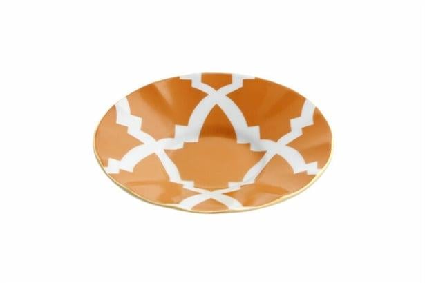 Porland Morocco Desen3 Turuncu Ergonomik Çay Tabağı 12Cm