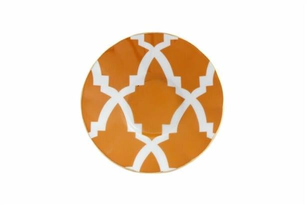 Porland Morocco Desen3 Turuncu Ergonomik Çay Tabağı 12Cm
