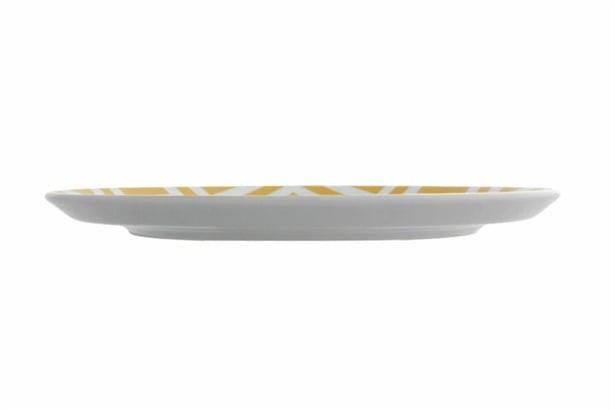 Porland Morocco Desen4 Sarı Düz Tabak 24Cm