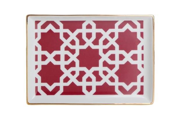 Porland Morocco Desen5 Fuşya Kahvaltı Tabağı 18Cm