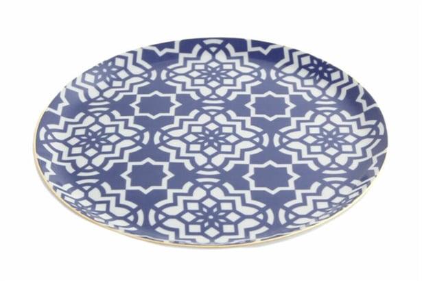 Porland Morocco Desen7 Mor Düz Tabak 24Cm