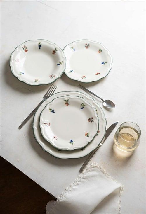 Porser Vintage Rose Fulya 24 Parça 6 Kişilik Yemek Takımı