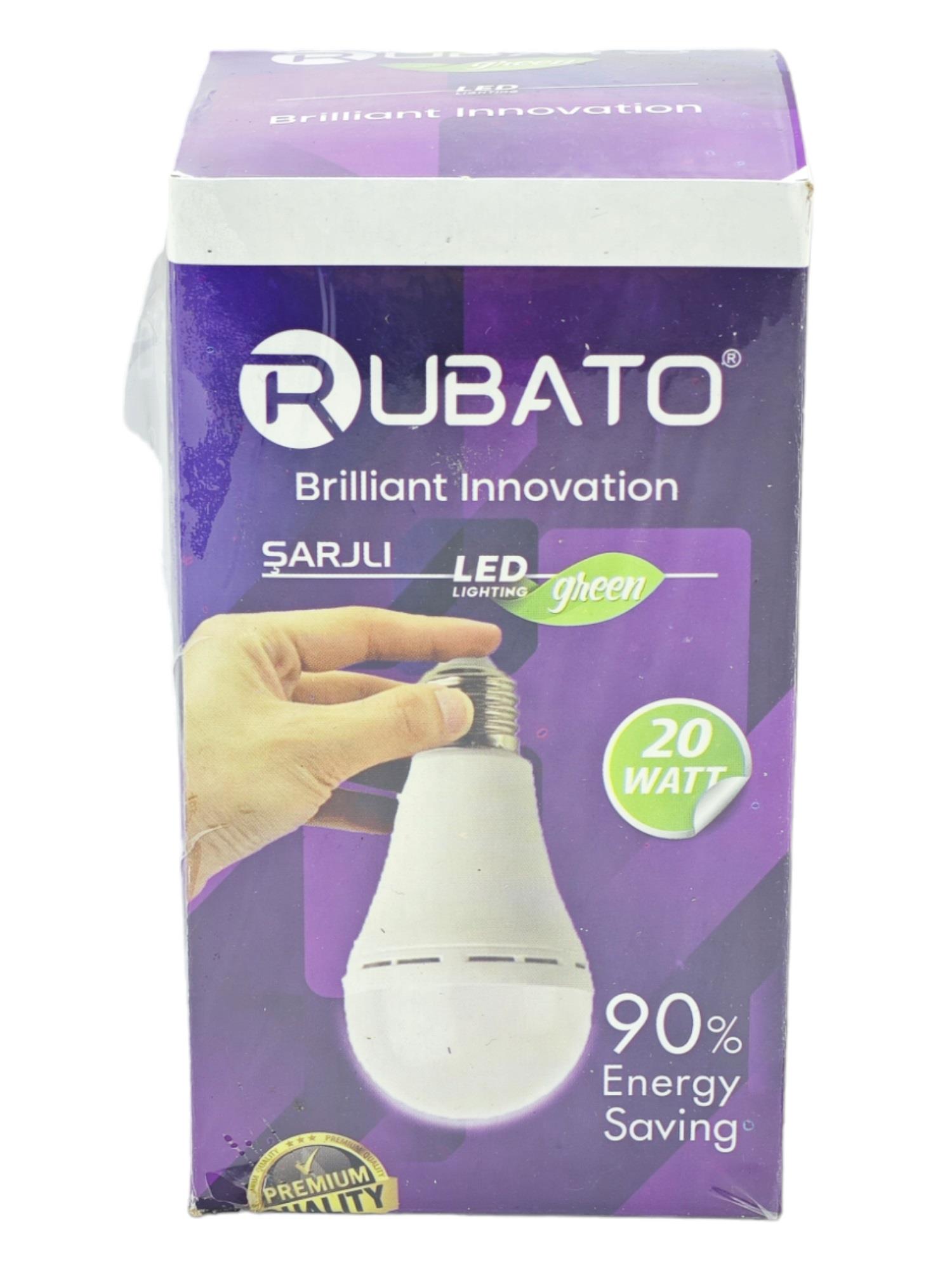 RBT-020   RUBATO E27-20W ŞARJLI LED LAMBA