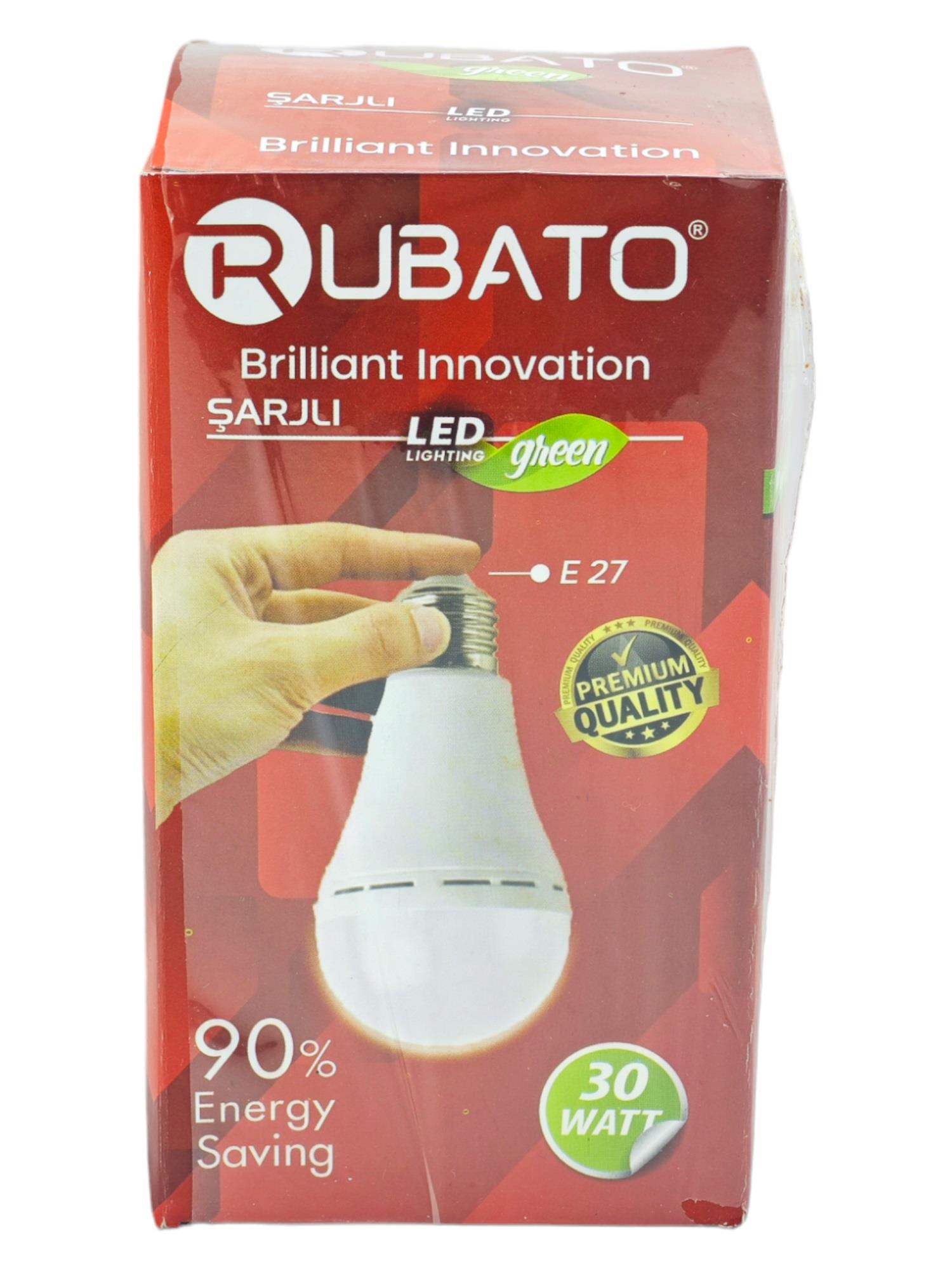 RBT-030   RUBATO E27-30W ŞARJLI LED LAMBA