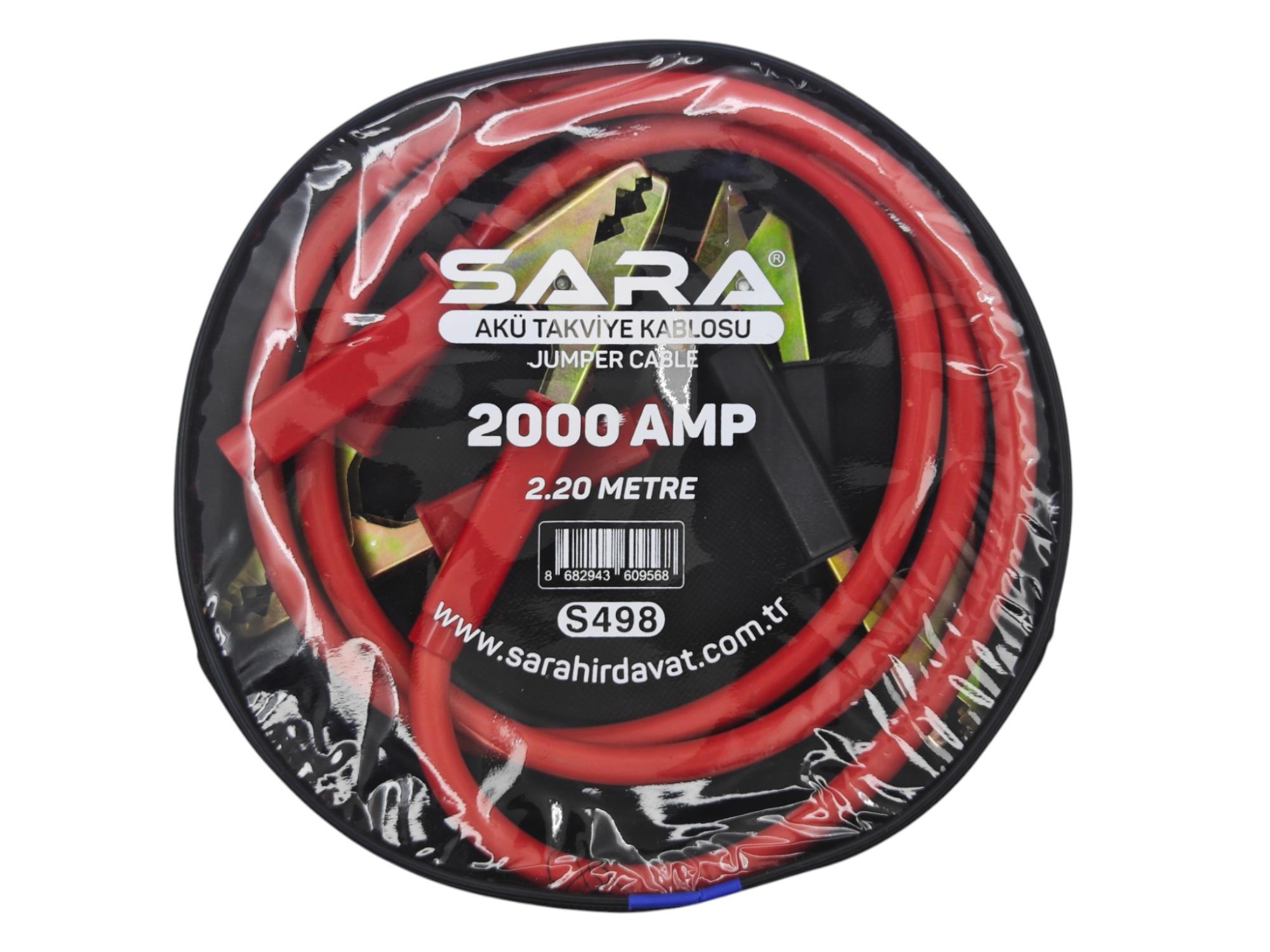 S498   Sara Akü Takviye Kablosu 2000amp