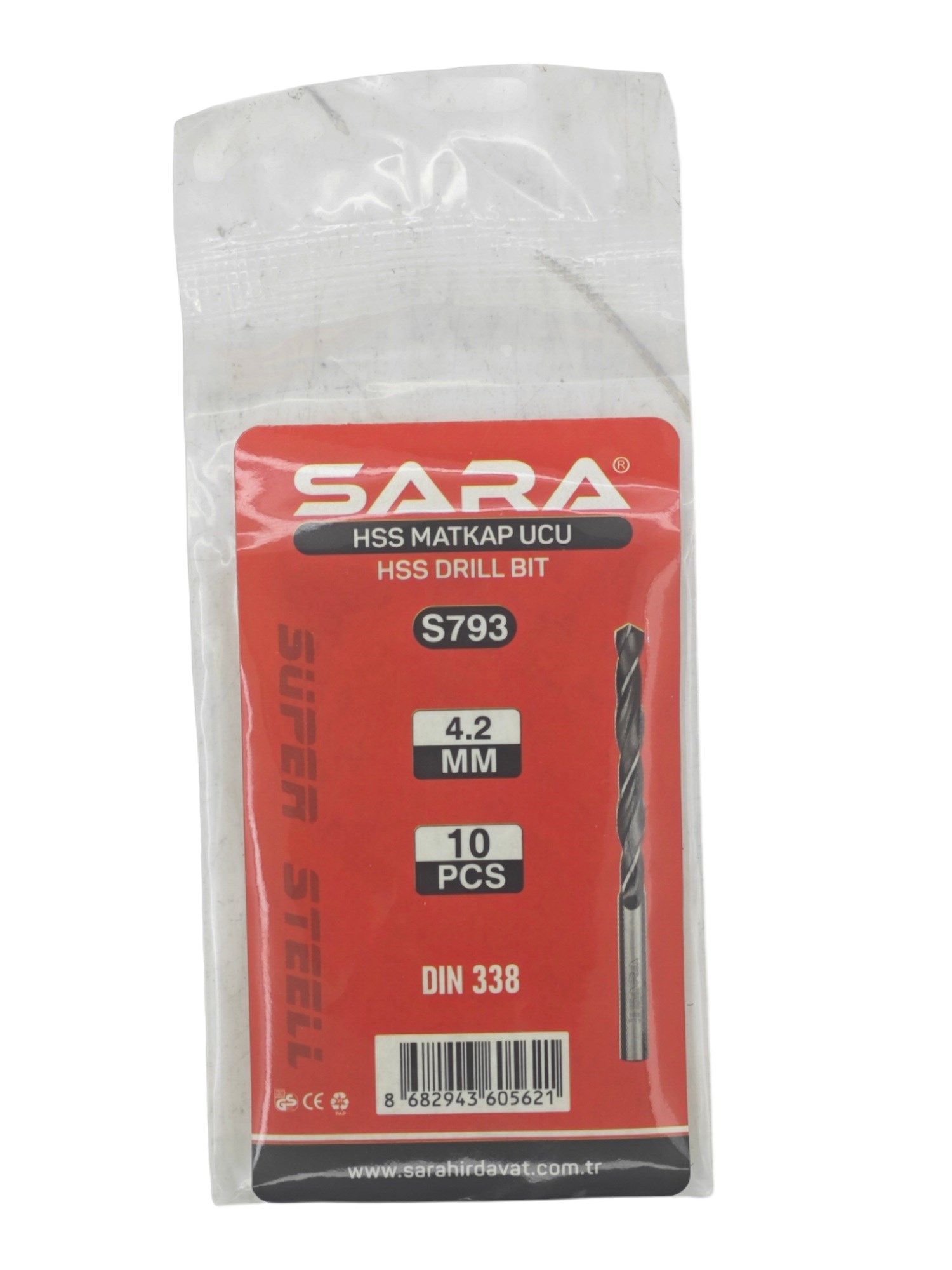 S793   Sara HSS Matkap Ucu 4.2mm 10lu