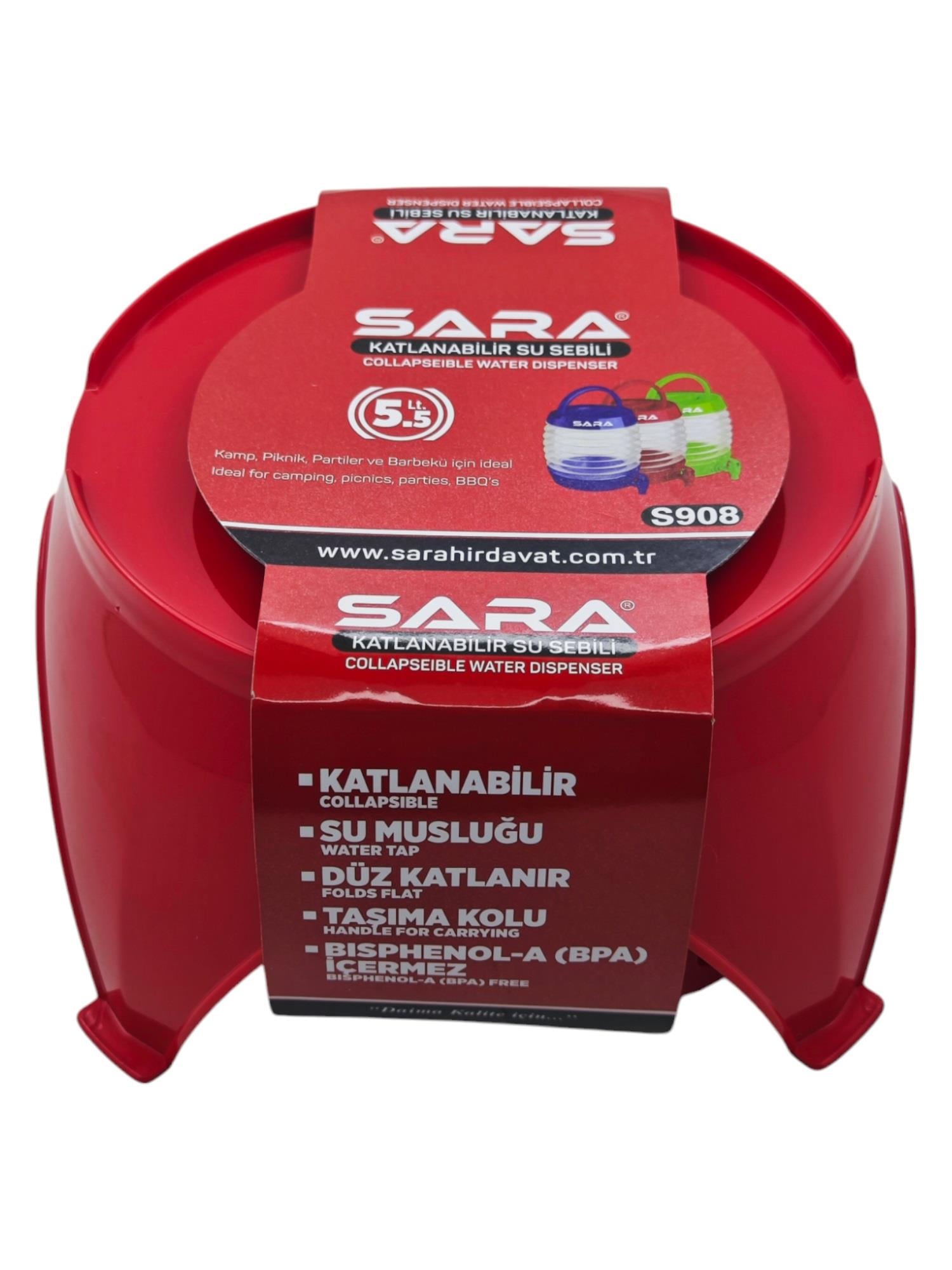 S908   Sara  Katlanabilir Su Sebili 5.5lt