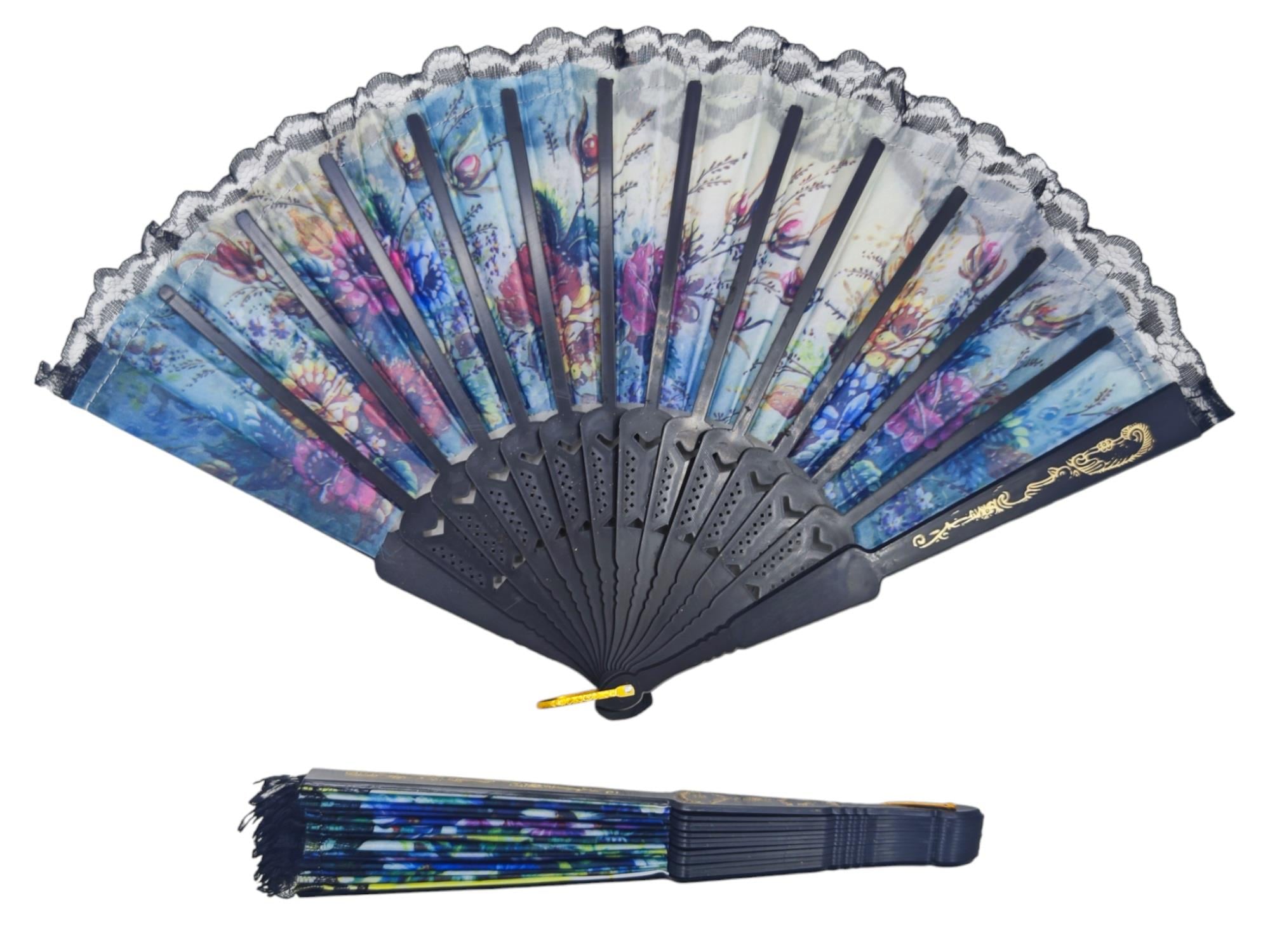 Sc-304-1   Desenli Plastik Yelpaze