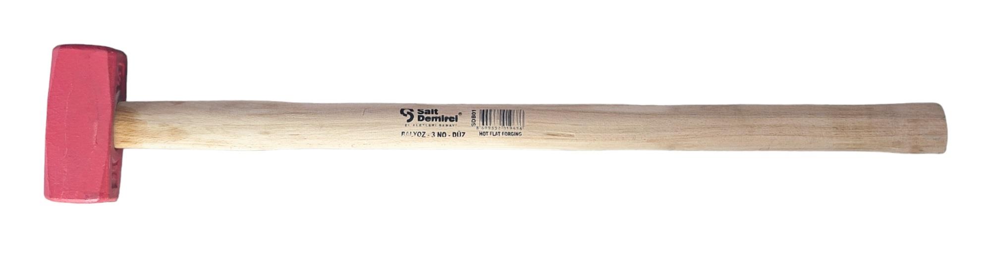 SDBS01   SAİT DEMİRCİ SAPLI BALYOZ 3kg - Düz