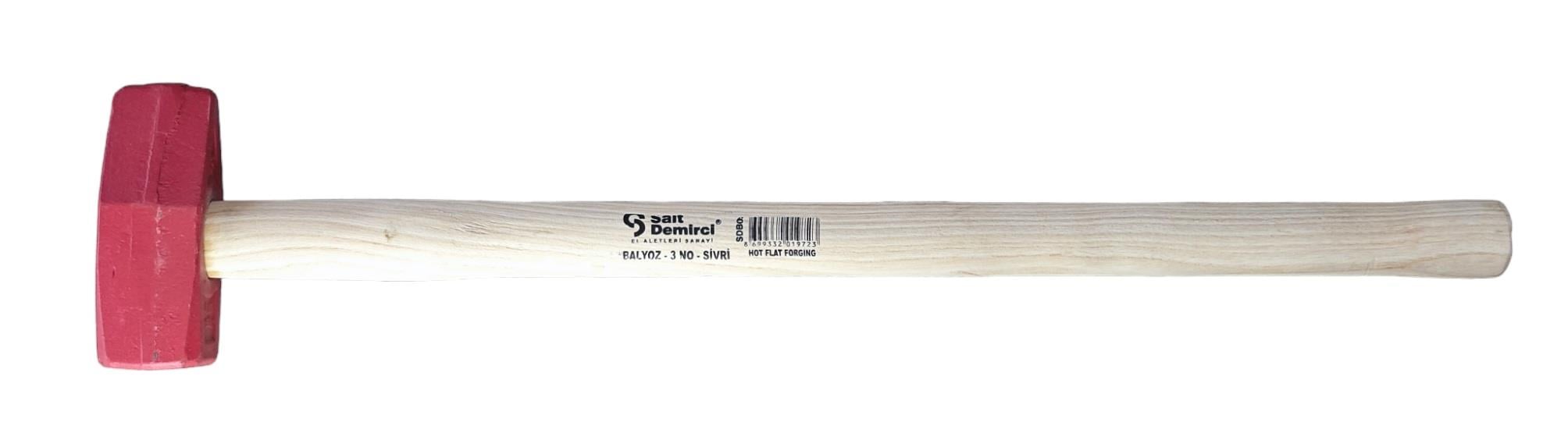 SDBS05   SAİT DEMİRCİ SAPLI BALYOZ 3kg - Sivri