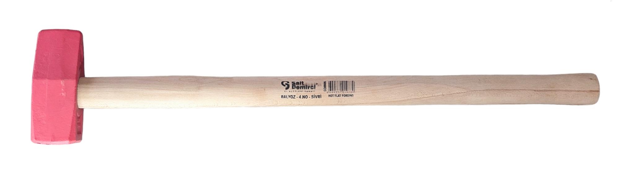 SDBS06   SAİT DEMİRCİ SAPLI BALYOZ 4kg - Sivri