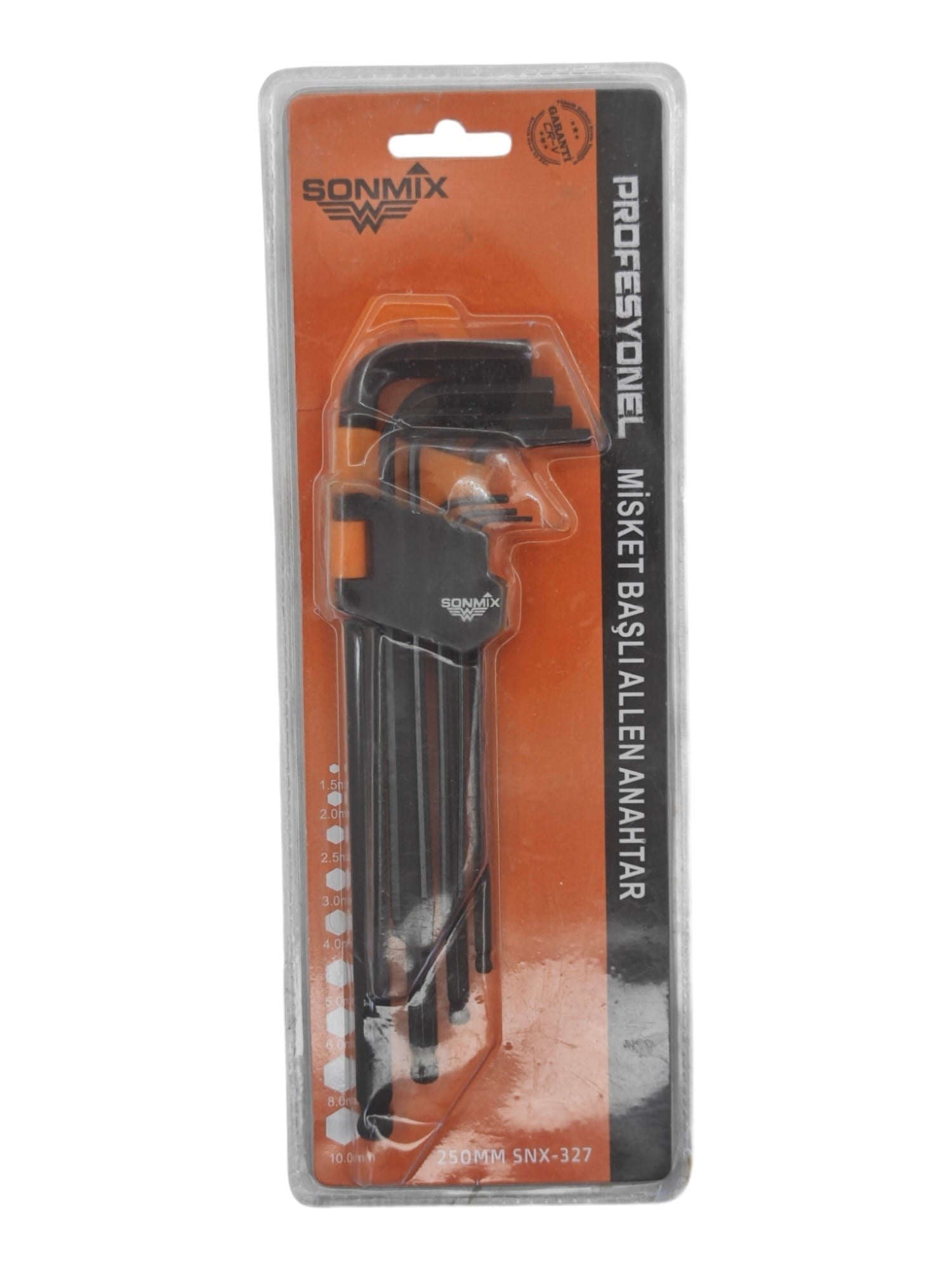 SNX-327   Sonmix Misket Başlı Alyan Anahtar Seti 9pcs 250mm