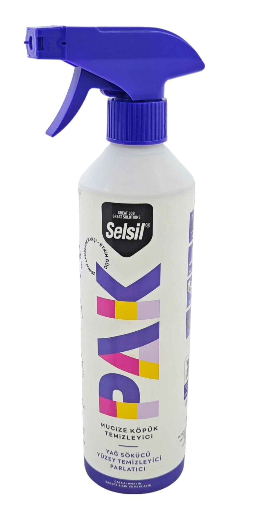 SPS0001   SELSİL PAK MUCİZE KÖPÜK TEMİZLEYİCİ SPREY 500ml