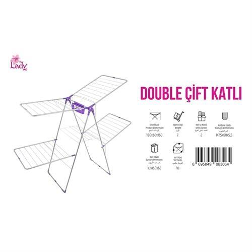 Saraylı Çamaşır Kurutmalık Çift Kat Caprice Double