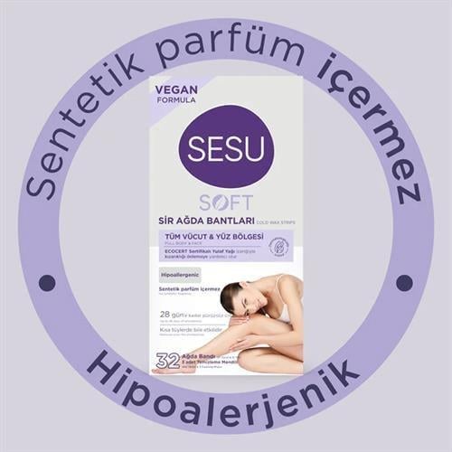 Sesu Sir Ağda Bantları 32 li Soft Yulaf Yağı