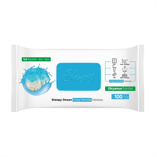Sleepy Easy Clean Yüzey Temizlik Havlusu Okyanus Esintisi 100 Yaprak