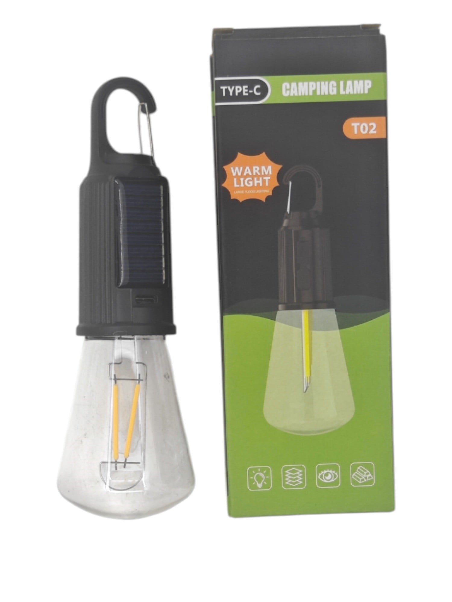 T02   Winnboss Type-C+Solar Şarjlı Led Lamba