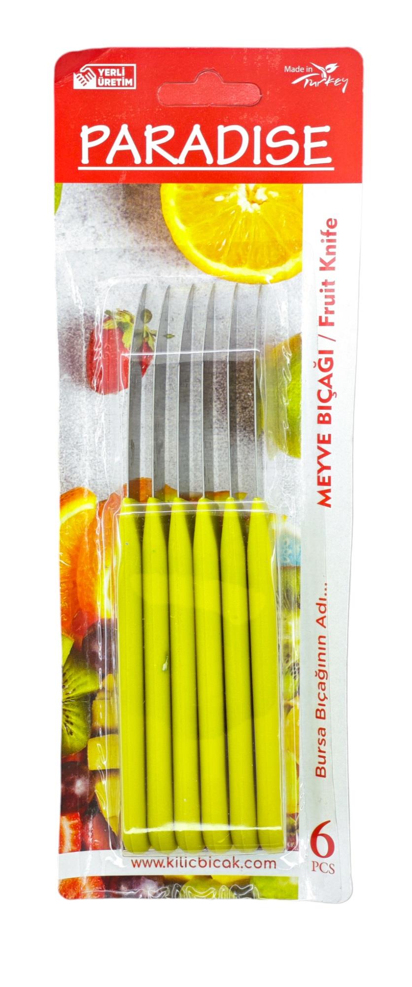 T1/894   PARADİSE MEYVE BIÇAĞI 6li