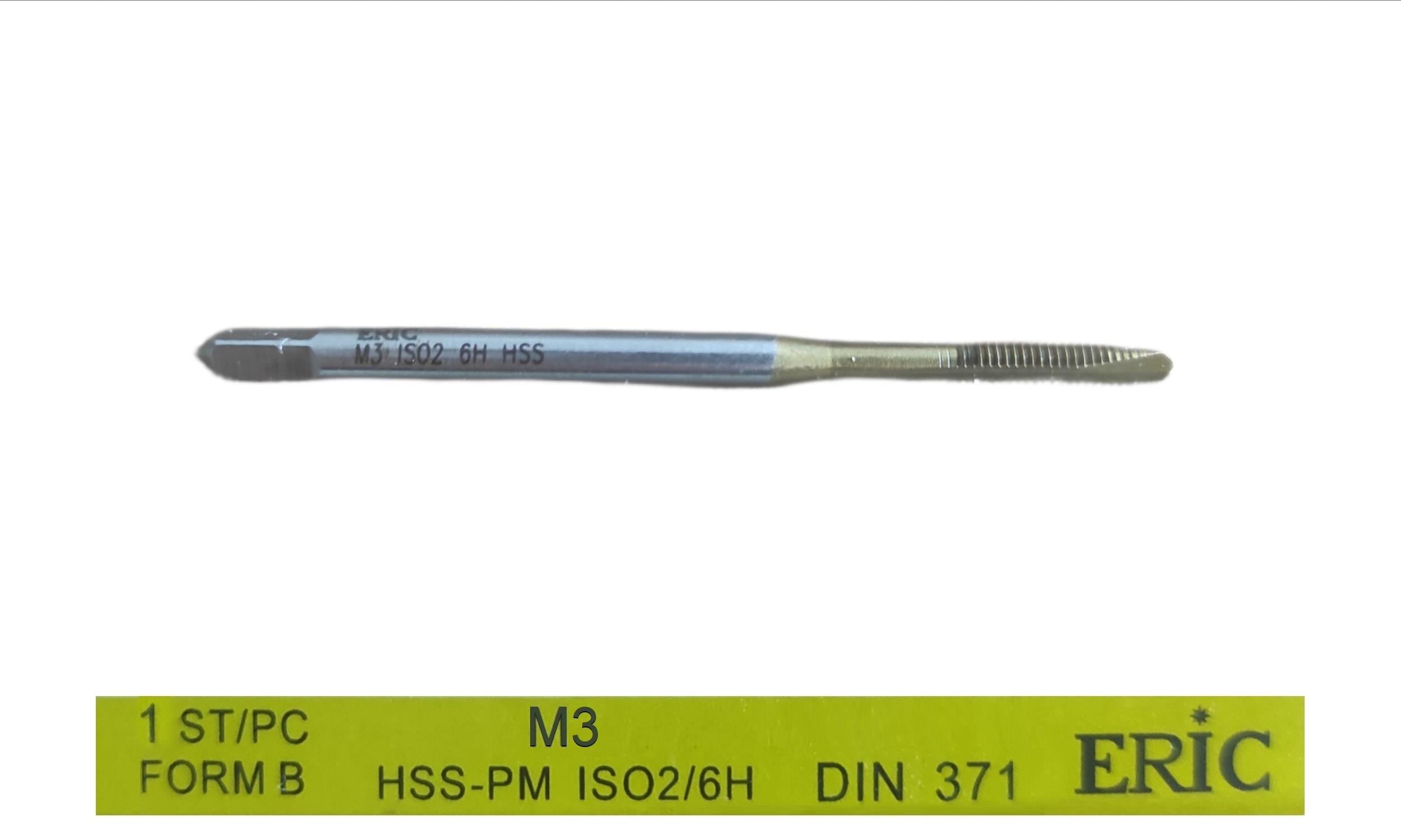 T371B03T   ERİC DIN 376 HSS MAKİNE KILAVUZU M3 - Düz