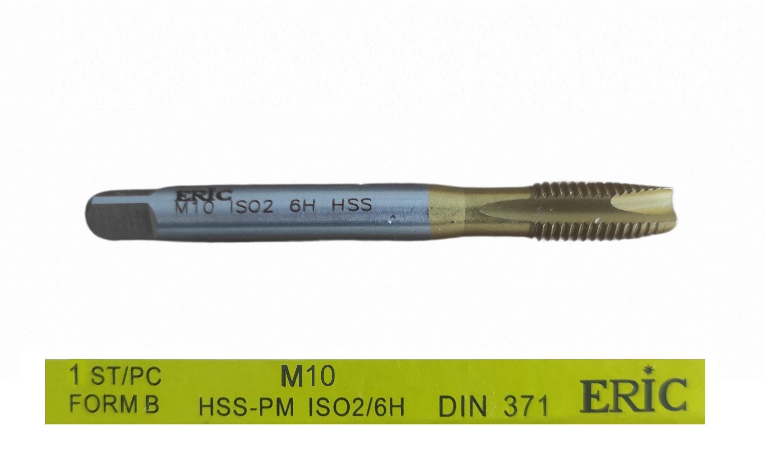 T371B10T   ERİC DIN 376 HSS MAKİNE KILAVUZU M10 - Düz