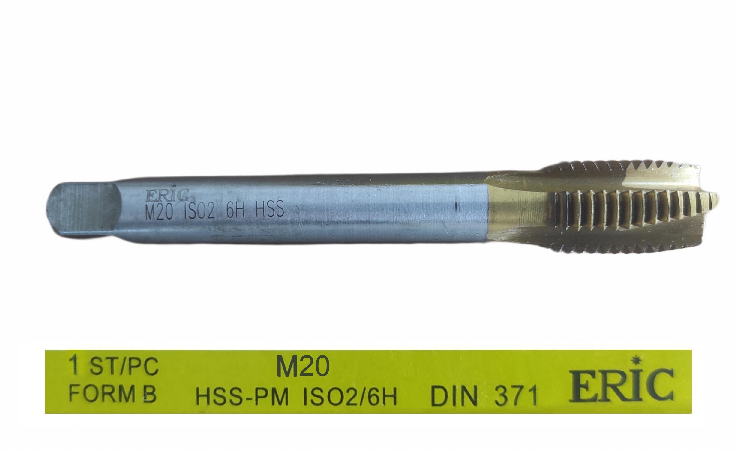 T371B20T   ERİC DIN 376 HSS MAKİNE KILAVUZU M20 - Düz