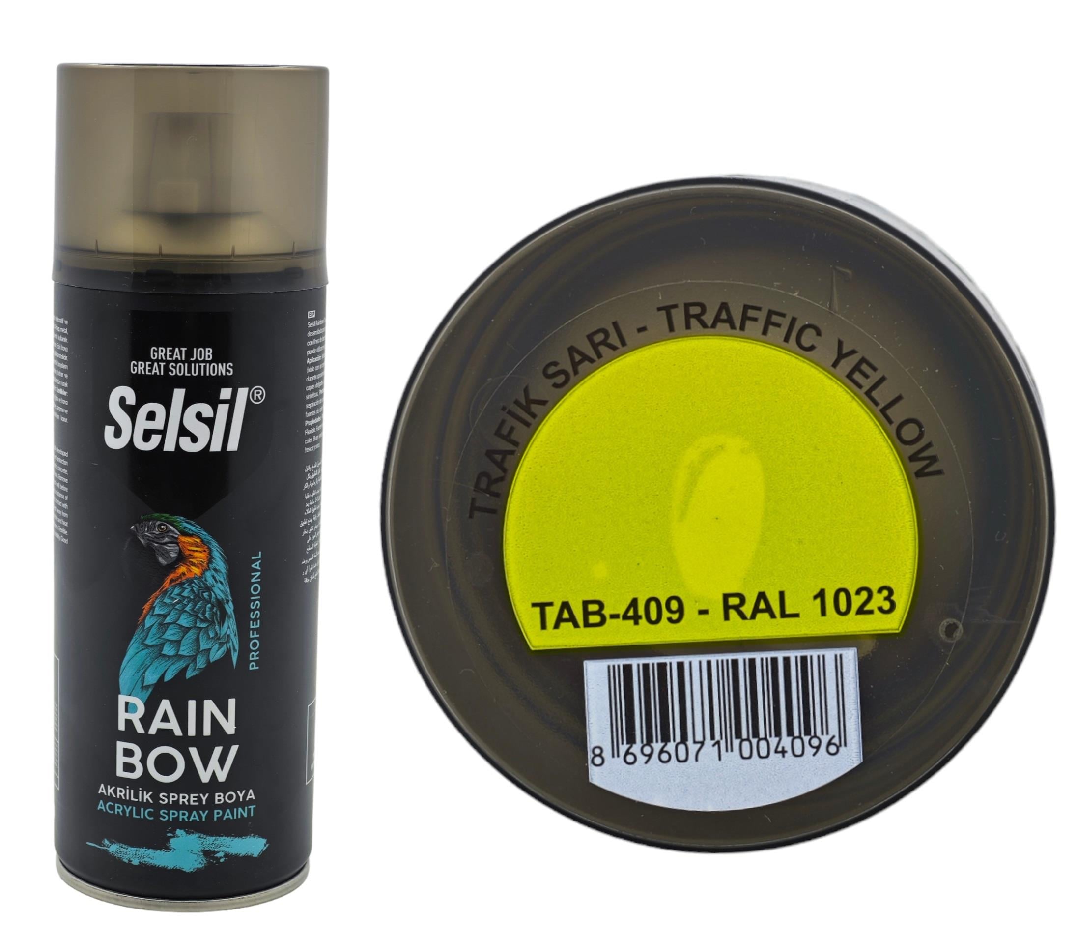 TAB-409   SELSİL RAINBOW AKRİLİK SPREY BOYA 400ml - Sarı