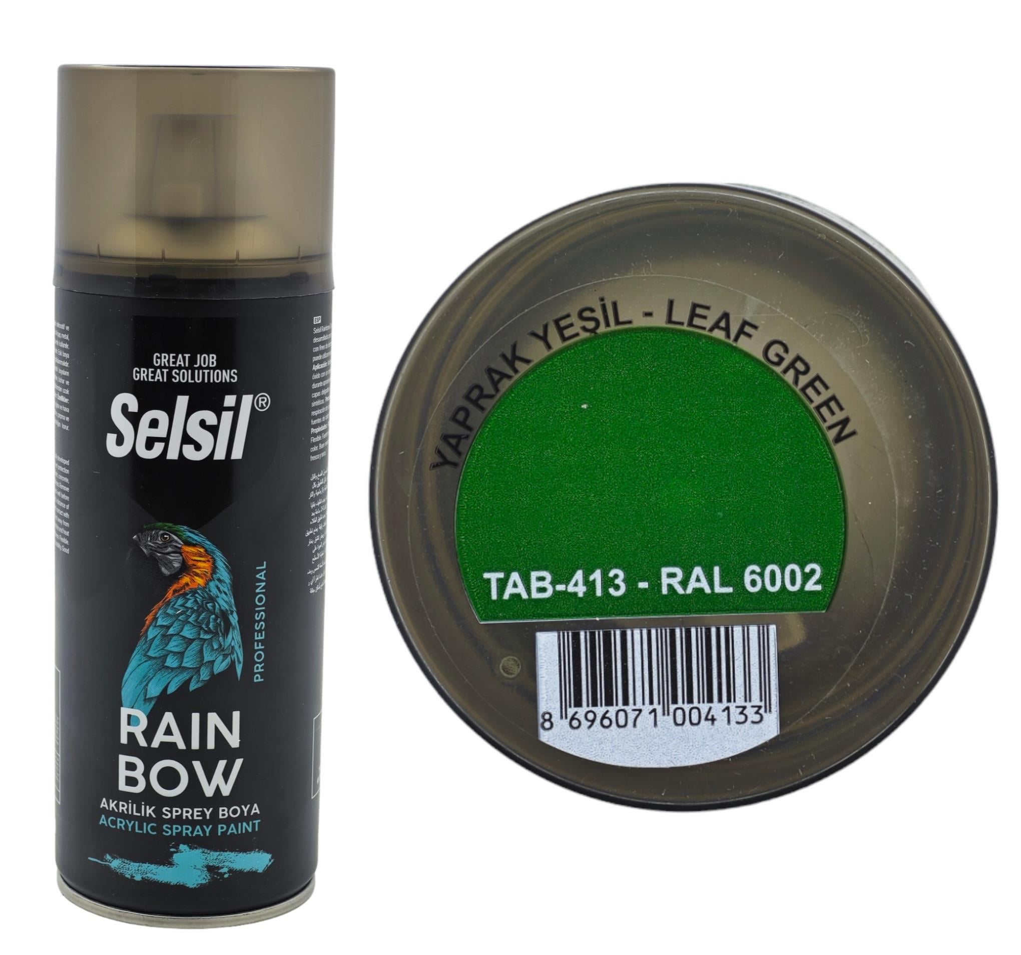 TAB-413   SELSİL RAINBOW AKRİLİK SPREY BOYA 400ml - Yaprak Yeşil