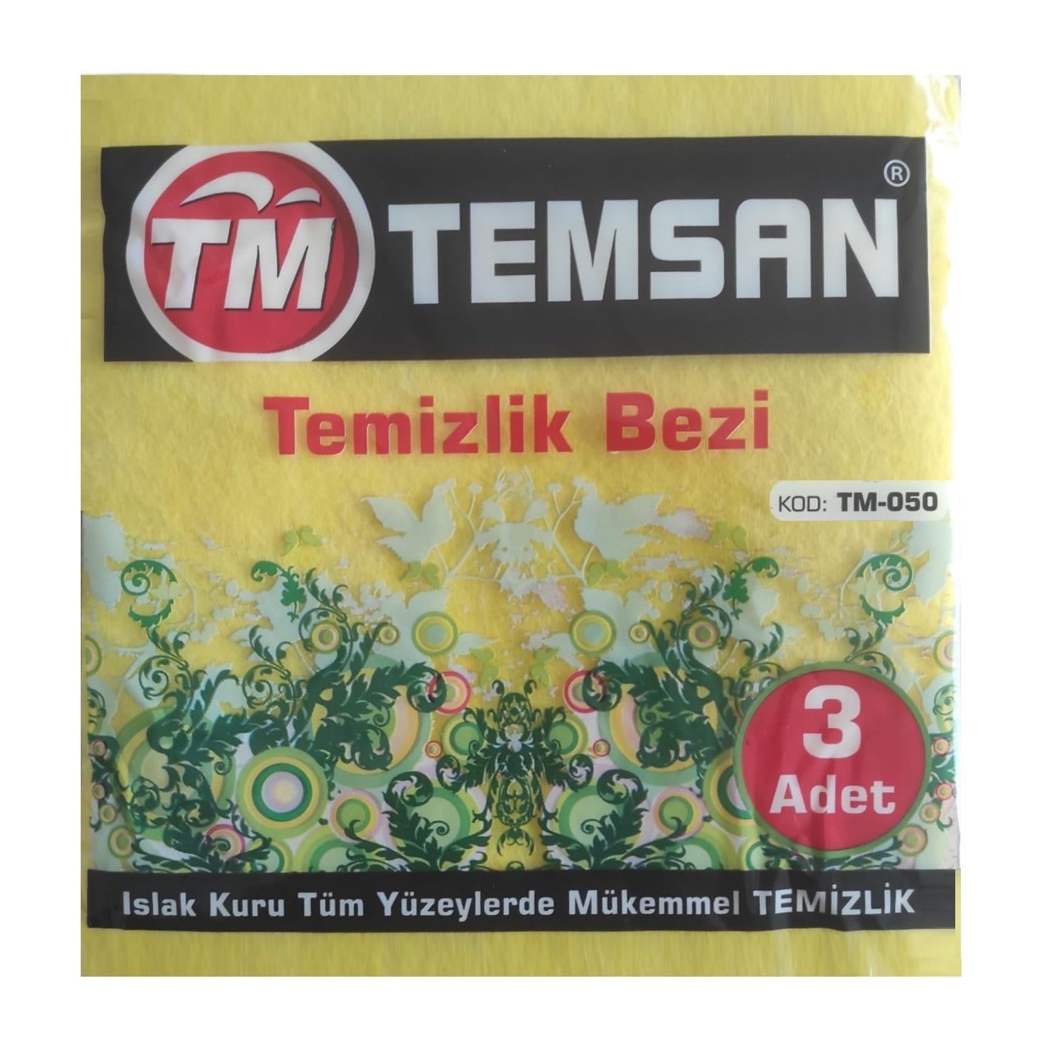 TM-050   TEMSAN TEMİZLİK BEZİ 3lü