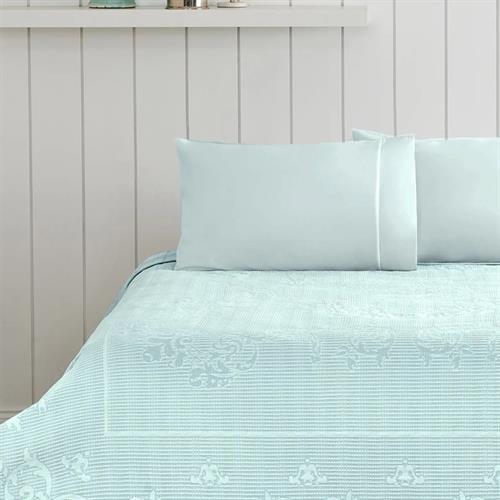 Taç Pike Takımı Jakarlı Emily Mint Çift Kişilik