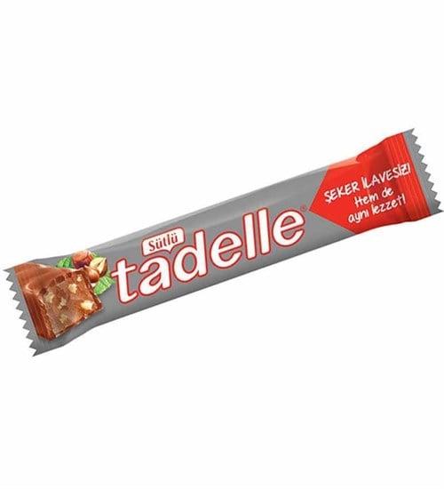 Tadelle Sekersiz Fındık Dolgulu Sütlü Çikolata 20gr