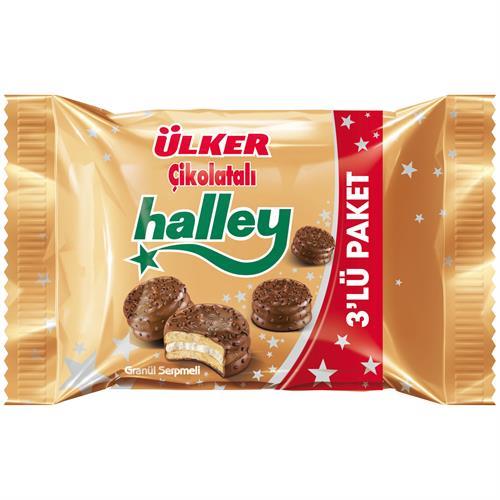 Ülker Halley Mini Granüllü Bisküvi 3'Lü 66 Gr