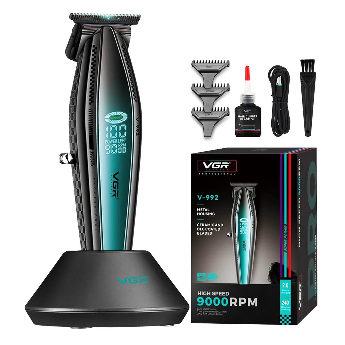 V-992   VGR 9000 RPM Motorlu Şarjlı Saç Sakal Traş Makinesi