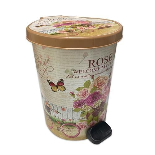 Violet Çöp Kovası 2 No Basmalı Desenli 0384