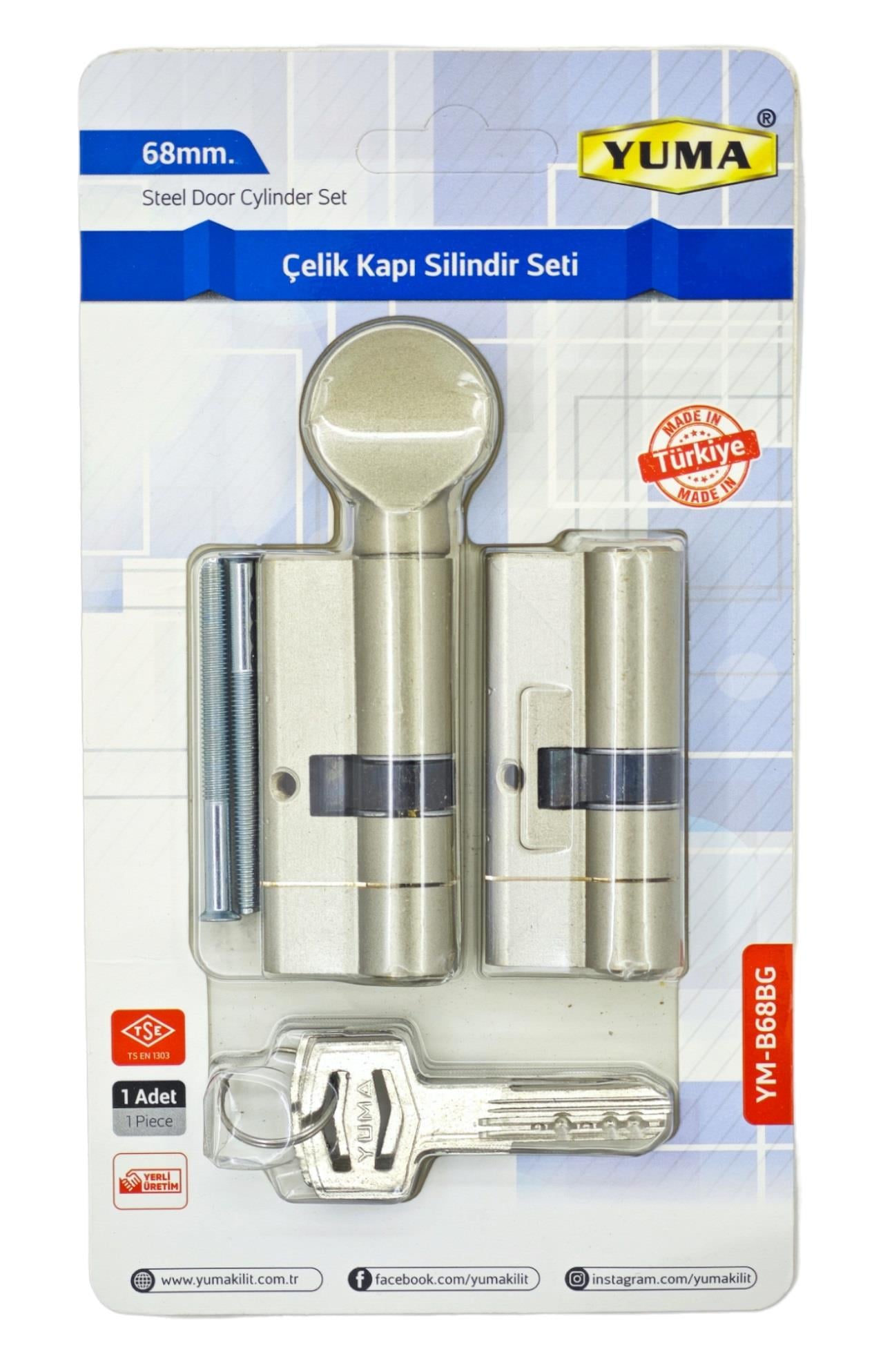 YM-B68BG   YUMA ÇELİK KAPI BAREL SETİ 68mm