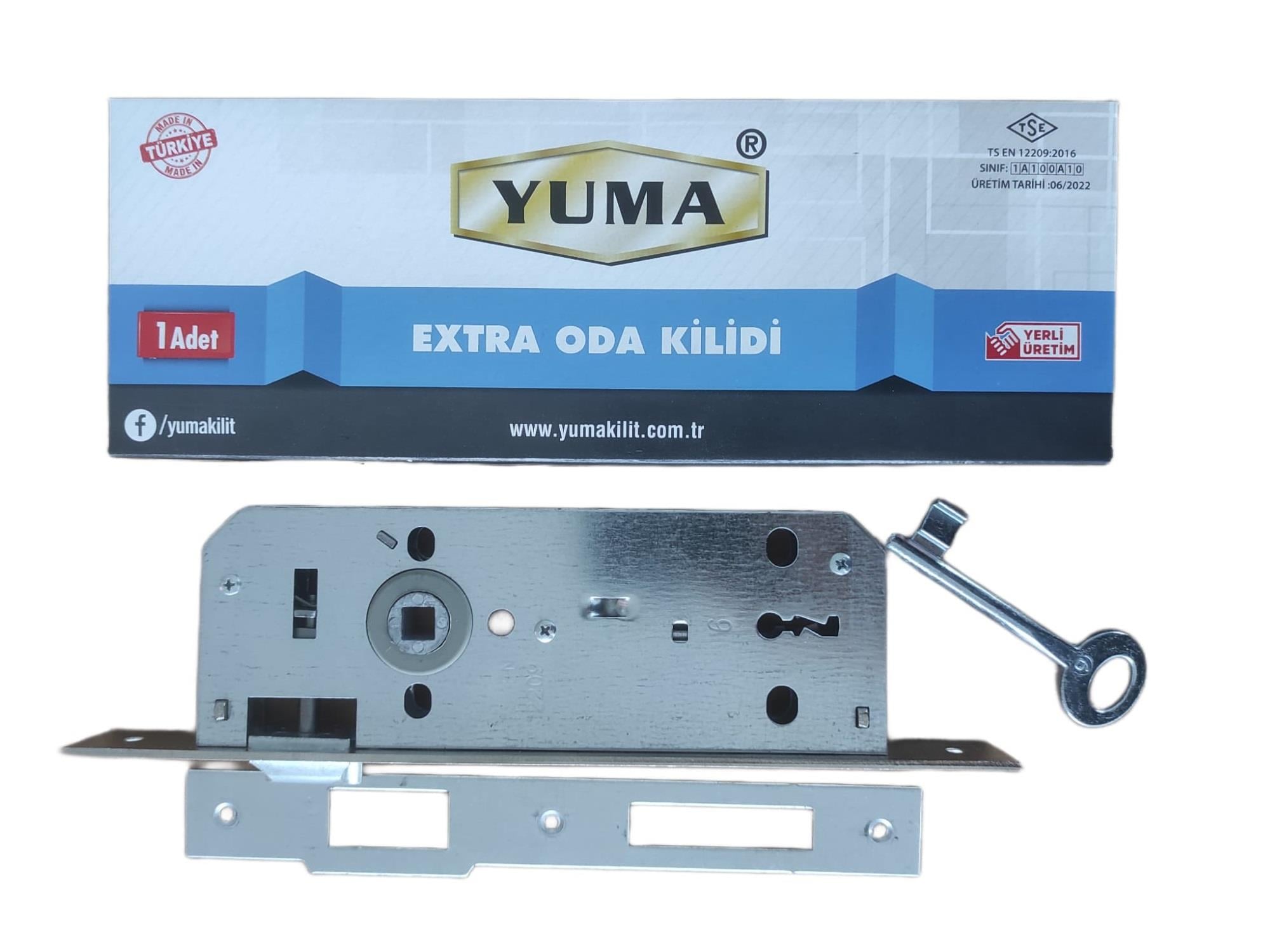 YM604   YUMA EXTRA ODA KİLİTİ 35mm - Kare-Saten