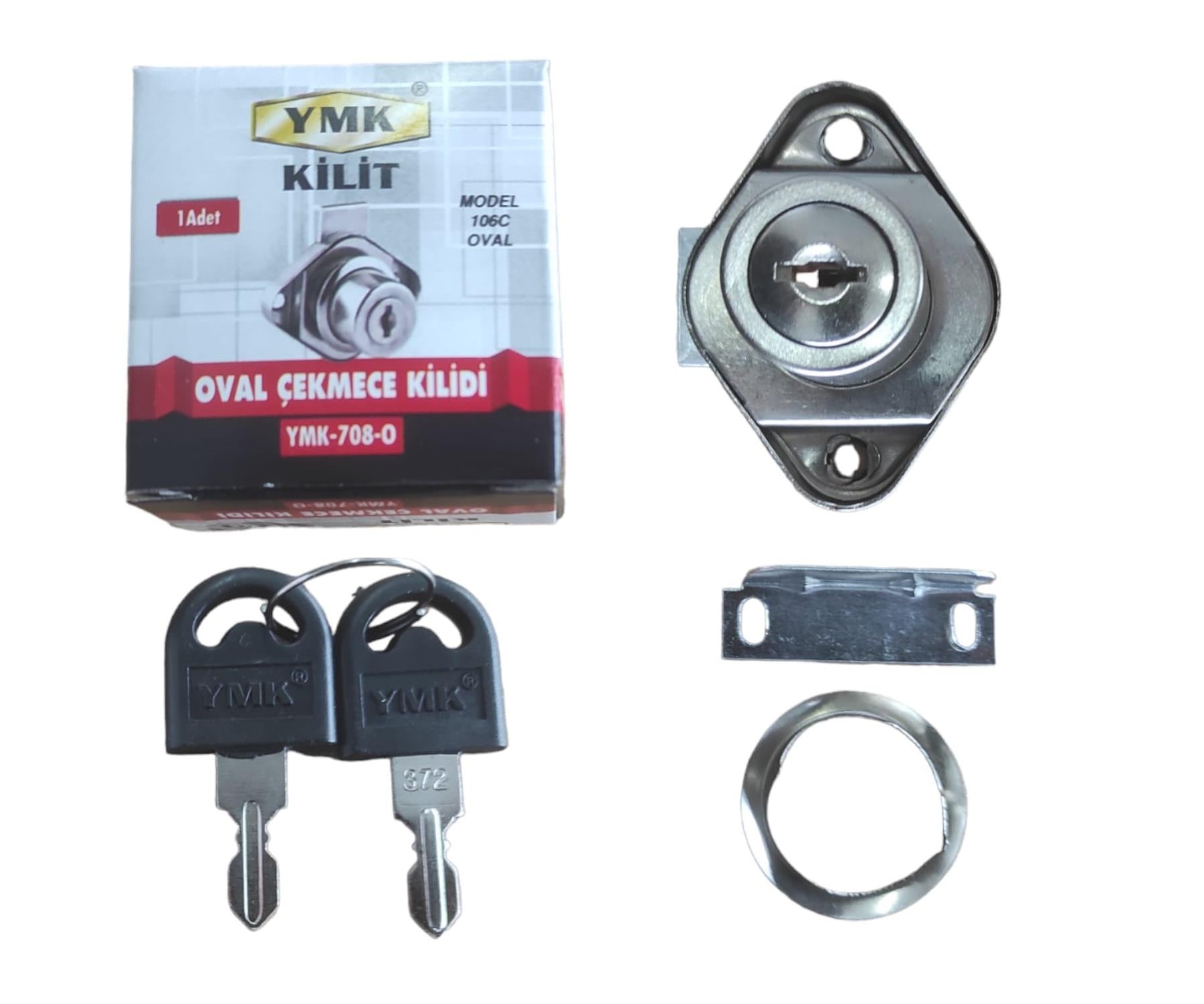 YMK-708-0   YMK ÇEKMECE KİLİDİ - Oval