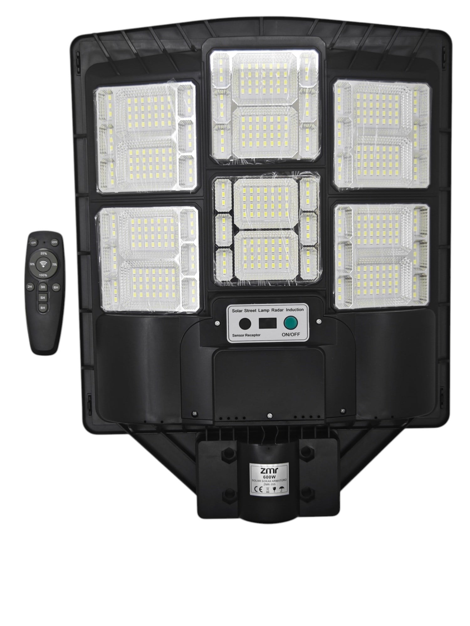 ZMR-355   ZMR 600W Led Solar Şarjlı Sokak Armatürü - Kumandalı