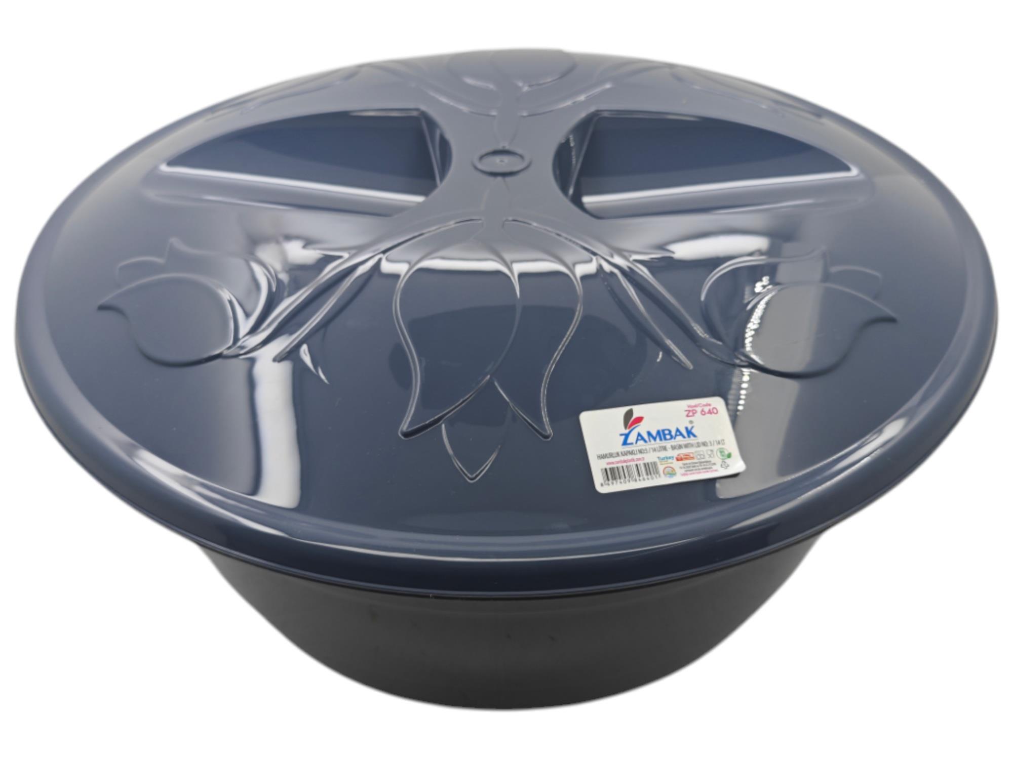 ZP640   Zambak Plastik Hamurluk Kapaklı 14lt