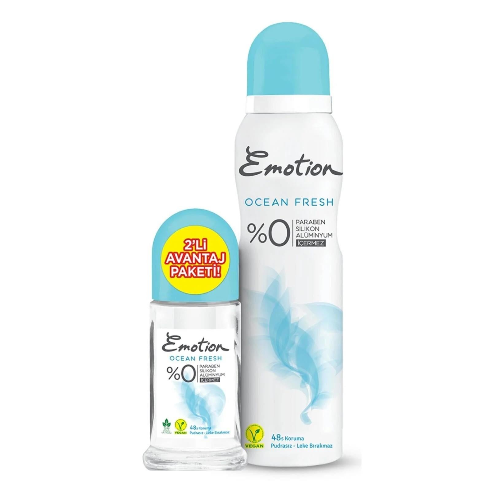 Emotıon 150 Ml Deo + 50 Ml Rollon Ocean Fresh - 2 Li