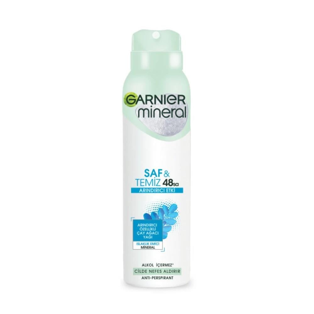 Garnier 150 ml. Saf ve Temiz Aralıksız Koruma 48h Arındırıcı Deodorant - Esnek E-Ticaret Platformu