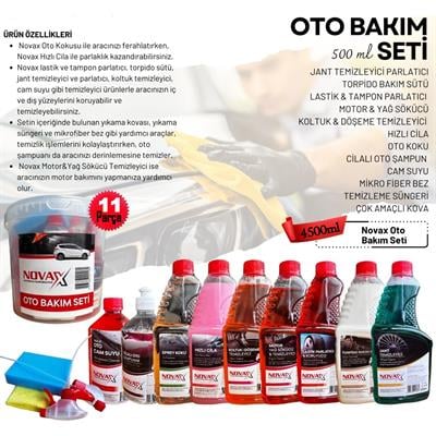 07397   Novax 11 Parça Oto Bakım Seti