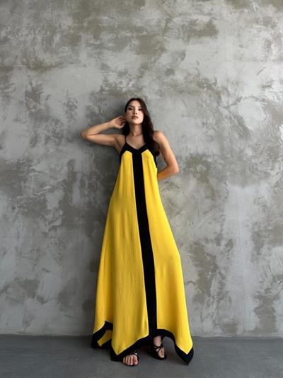 Askılı Maxi Boy Elbise